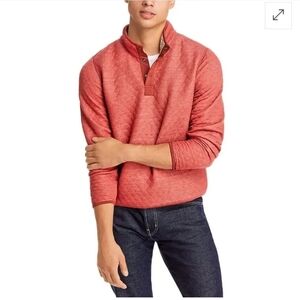 Men's Marine Layer Corbet Reversible Quilted Pullover Red Size Medium